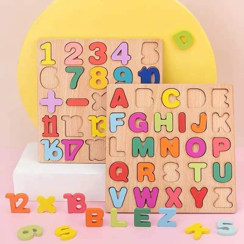 Wooden Alphabet Puzzle Board for kids