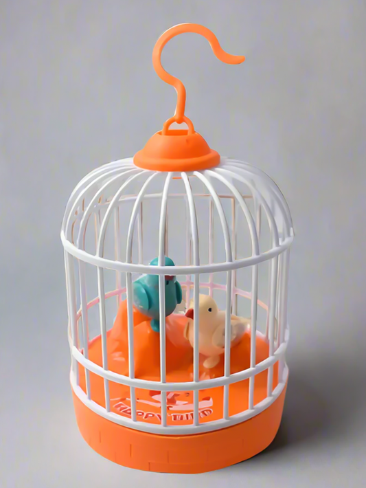 Musical Light Bird Cage With 2 Birds