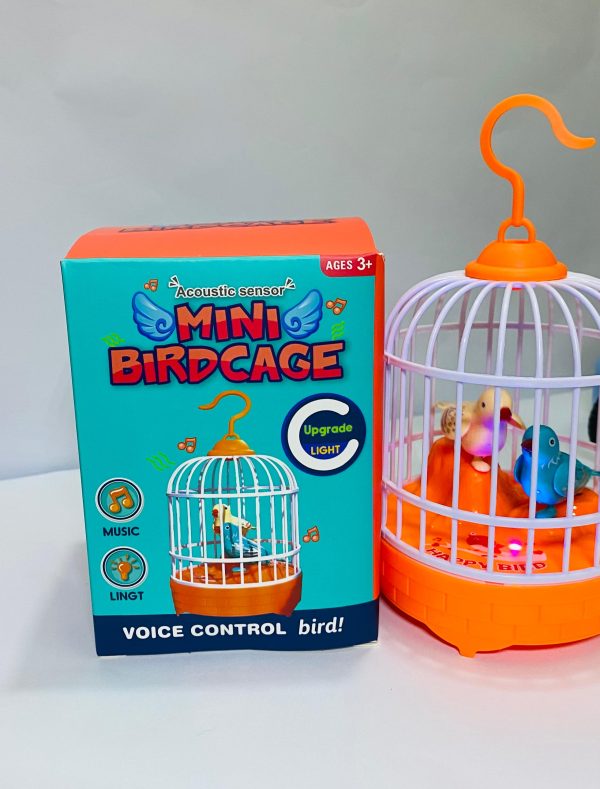 Musical Light Bird Cage With 2 Birds